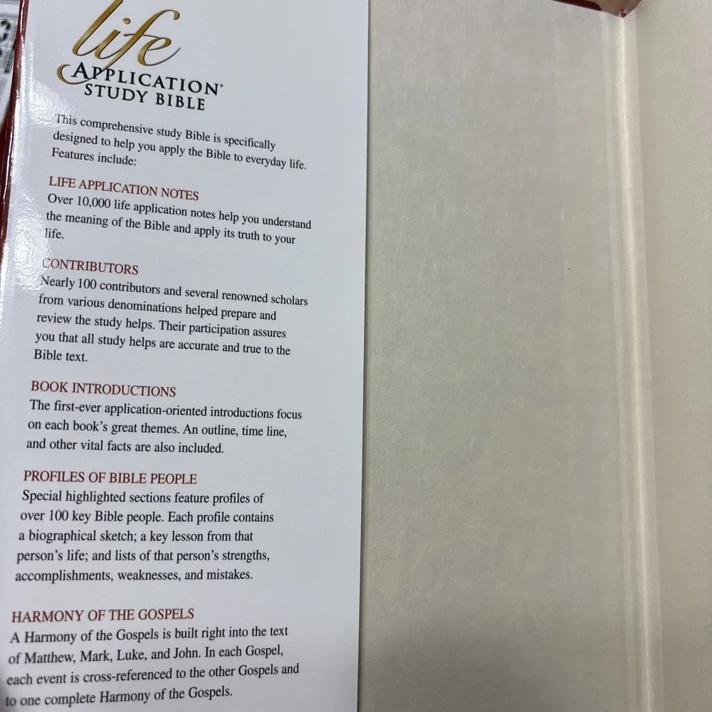 Life Application Study Bible NIV Hardcover‎ Tyndale House Publisher Large Print
